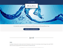 Tablet Screenshot of movingwatersspa.com